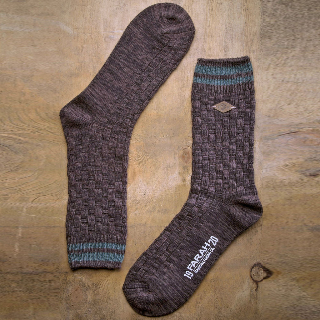 Farah 2 Pack Mens Thick Cotton Chunky Knitted Formal Boot Socks