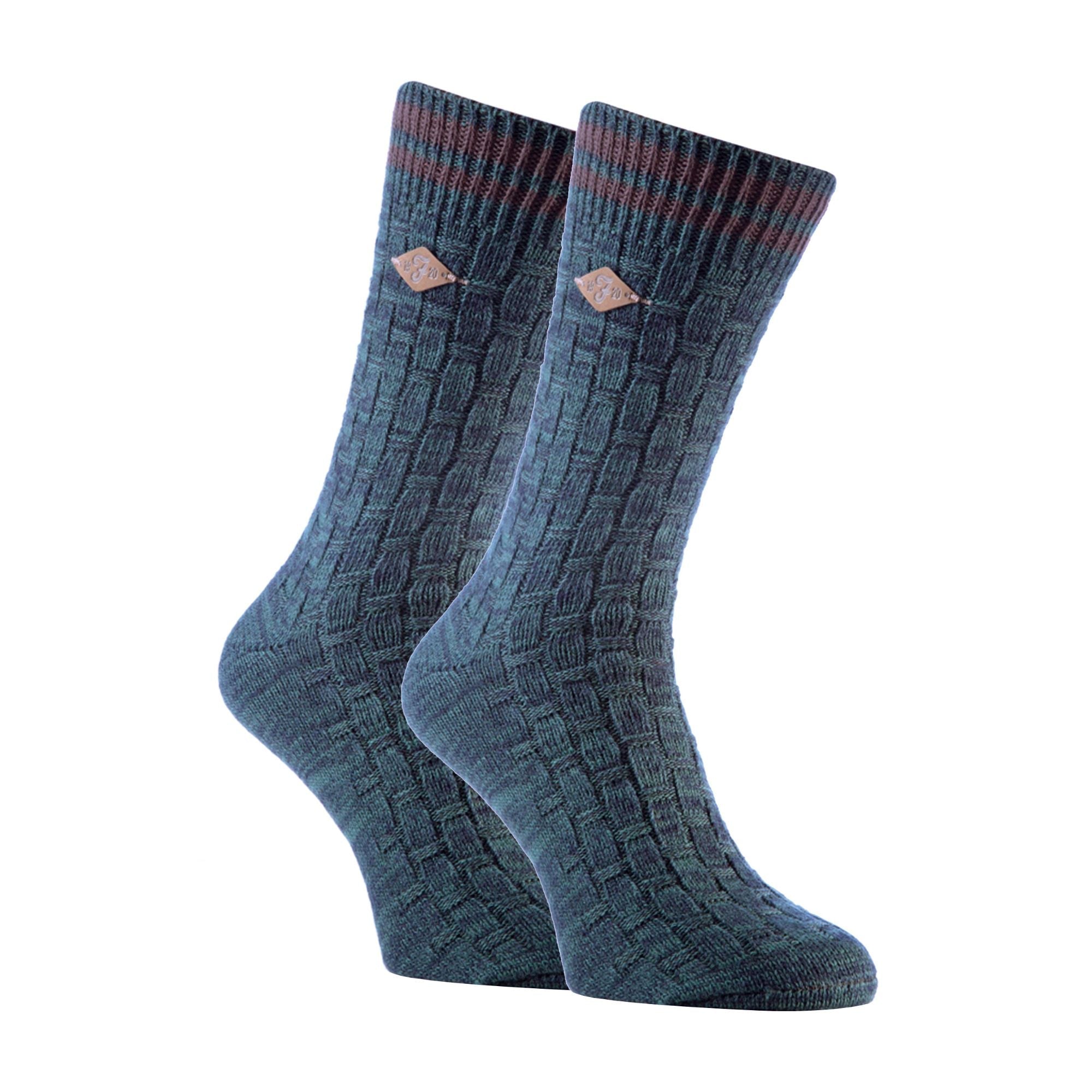 Farah 2 Pack Mens Thick Cotton Chunky Knitted Formal Boot Socks