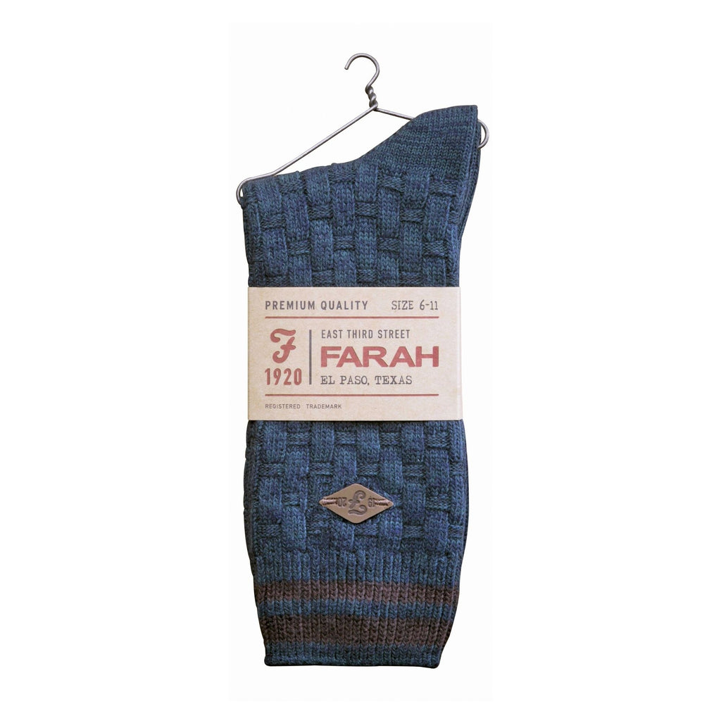 Farah 2 Pack Mens Thick Cotton Chunky Knitted Formal Boot Socks