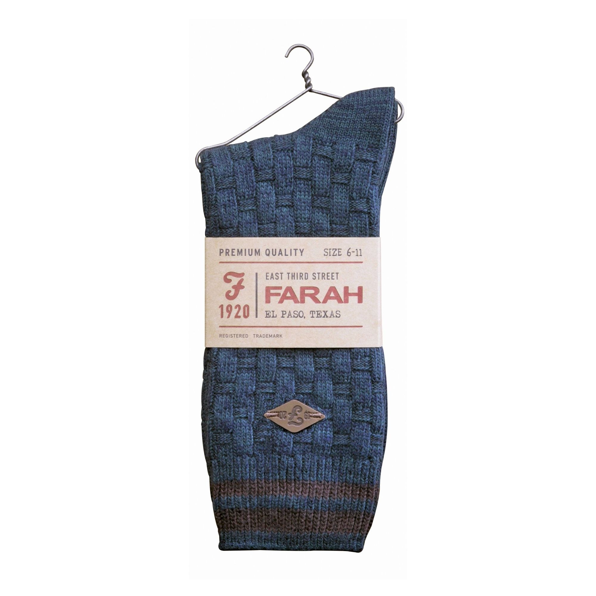 Farah 2 Pack Mens Thick Cotton Chunky Knitted Formal Boot Socks