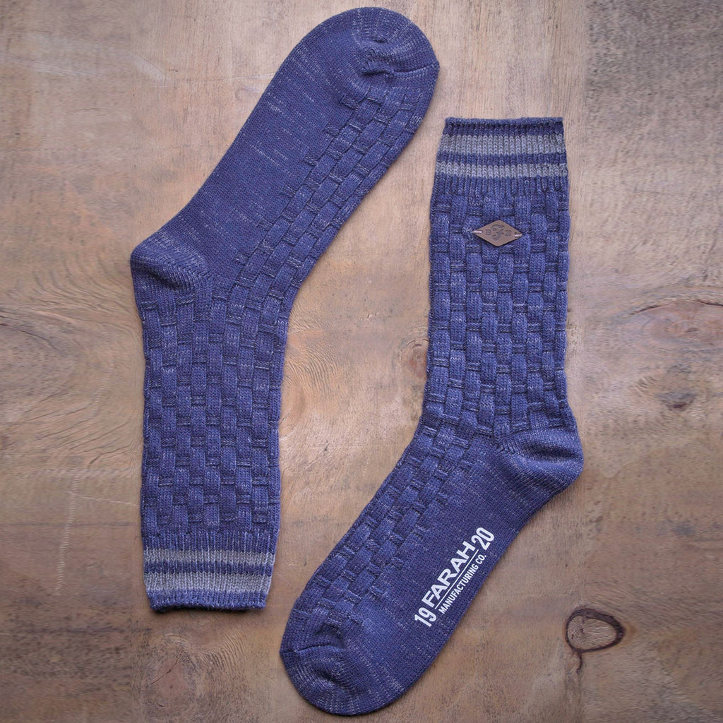 Farah 2 Pack Mens Thick Cotton Chunky Knitted Formal Boot Socks