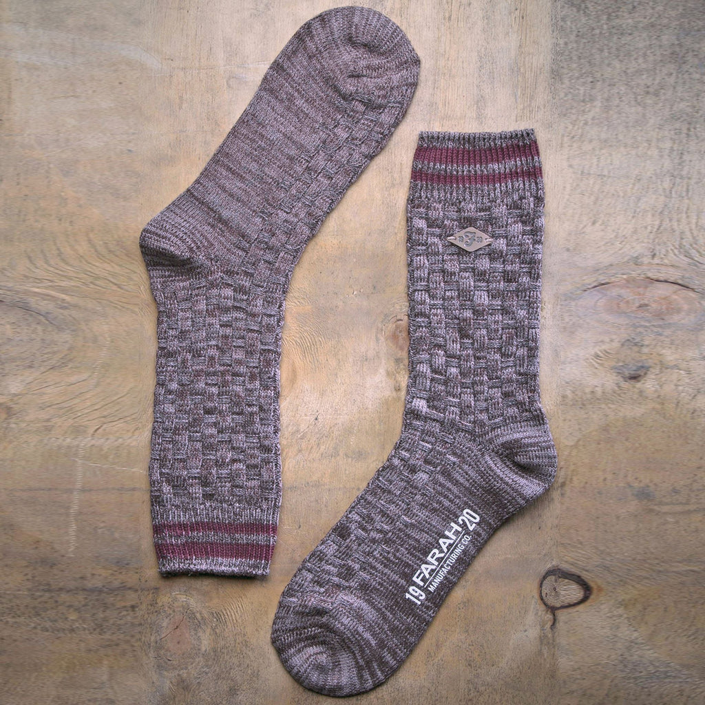 Farah 2 Pack Mens Thick Cotton Chunky Knitted Formal Boot Socks