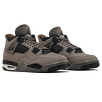 Air Jordan 4 Retro Cave Stone trainers top view showing laces