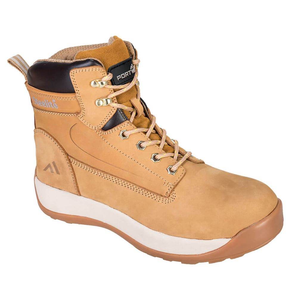 Portwest FW32 Steelite Construction Nubuck Safety Boots S3 HRO Black / Honey