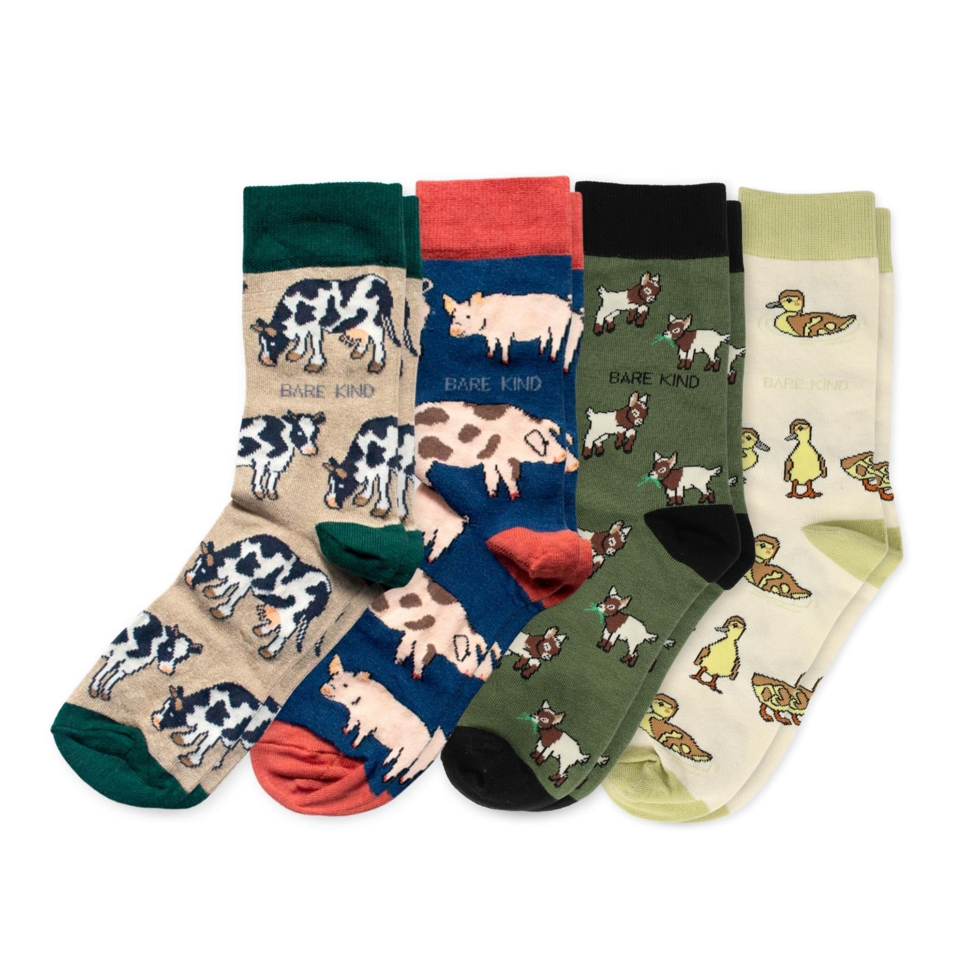 Bare Kind Farm Rainbow Bundle of 4 Bamboo Sock Set