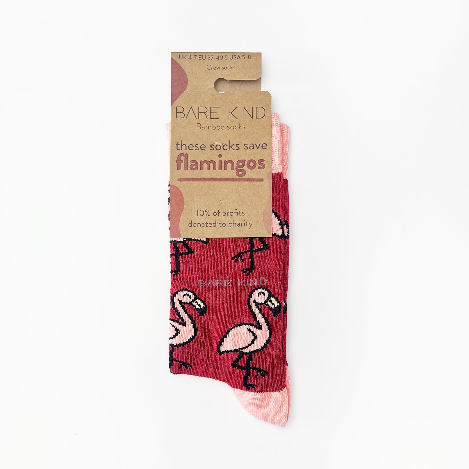 Bare Kind Save the Flamingos Bamboo Socks