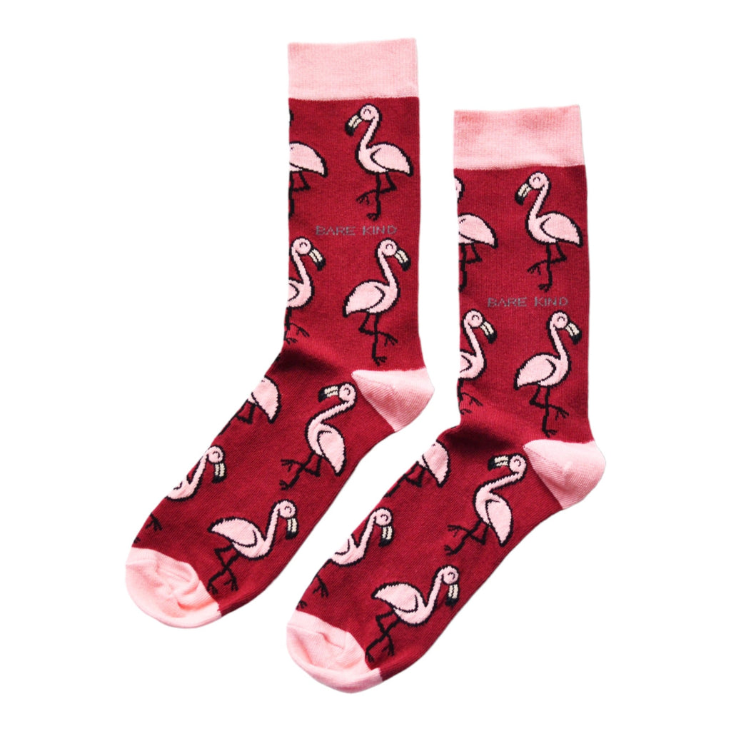 Bare Kind Save the Flamingos Bamboo Socks