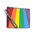 Zatchels Pride Rainbow Small Handmade Leather Folio Case front view