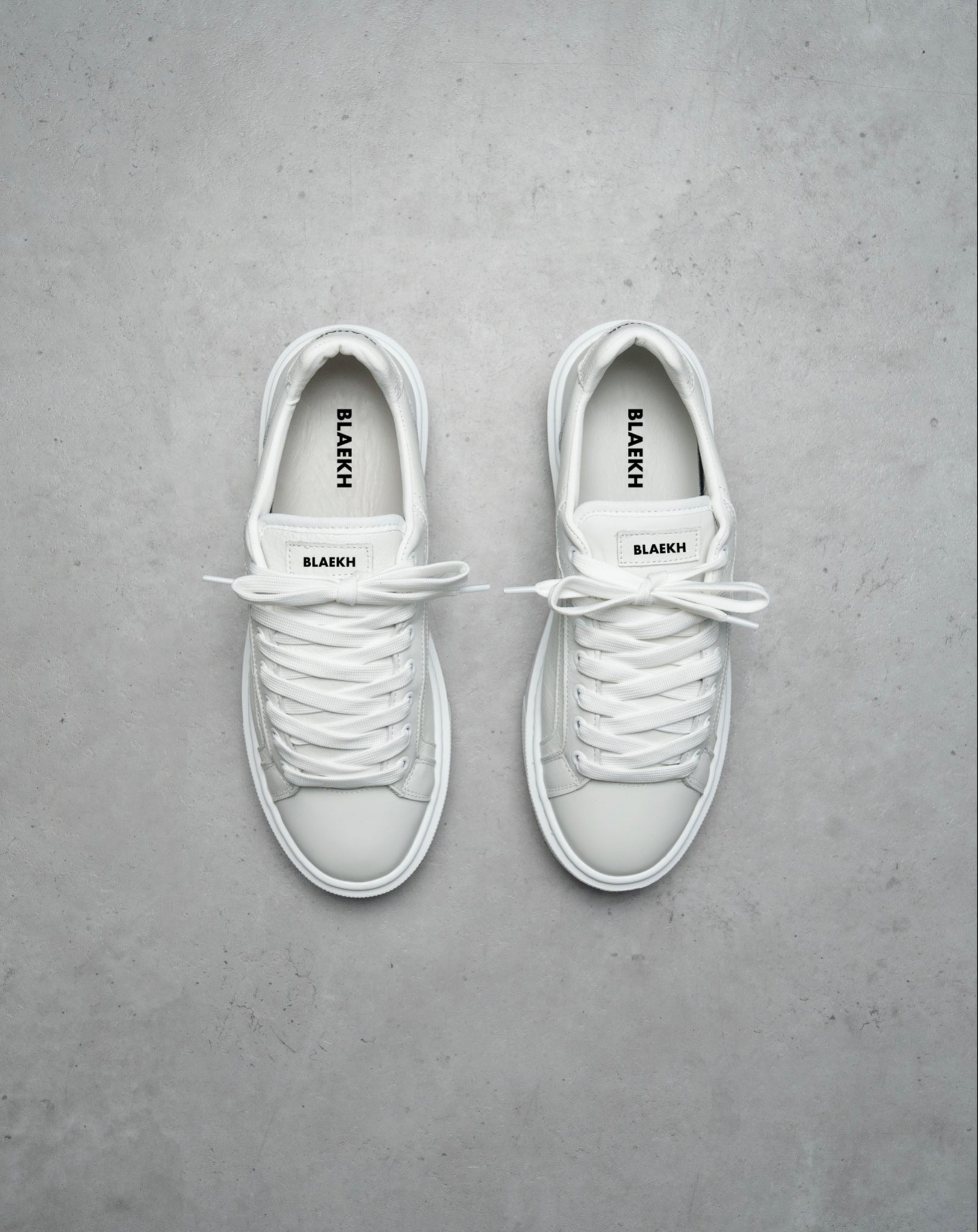 Blaekh Staple White Trainers