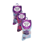 Gentle Grip Womens 9 Pack Non-Binding Cotton Crew Socks with Stripes Patterned