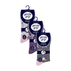 Gentle Grip Womens 9 Pack Non-Binding Cotton Crew Socks with Stripes Patterned