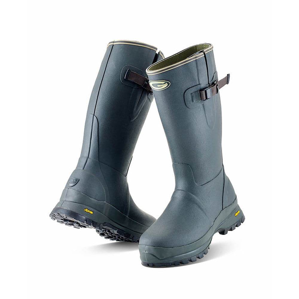 Grubs Speyline 4.0 Thermal Rated Insulated Wellington Boots -VIBRAM Sole Green / Mahogany