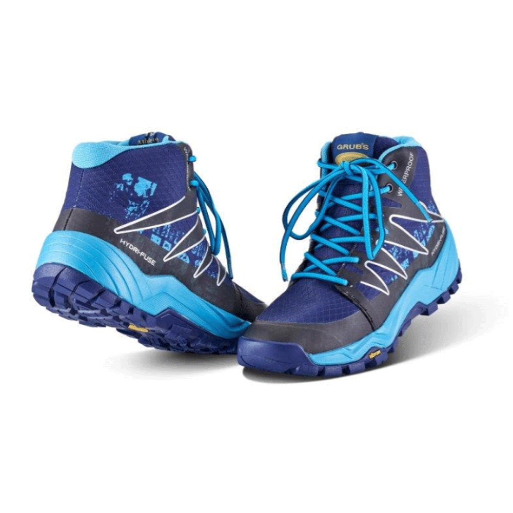 Grubs Explore Waterproof VIBRAM Walking Boot Black / Navy Blue