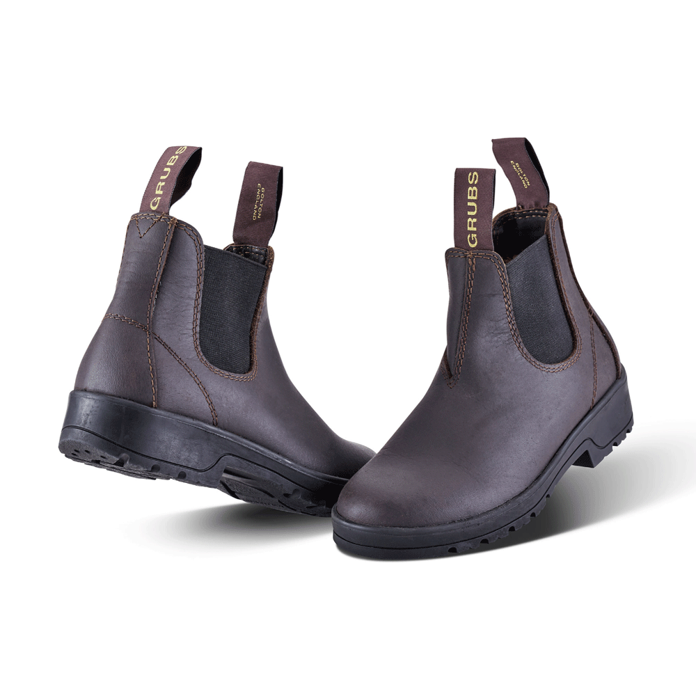 Grubs Hurricane Leather Dealer Boots Non Safety Mahogany