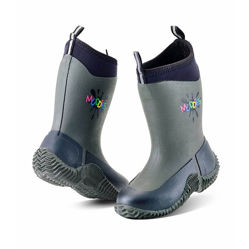 Grubs Muddies Icicle 5.0 Wellington Boots Childrens Kids Neoprene Charcoal / Violet