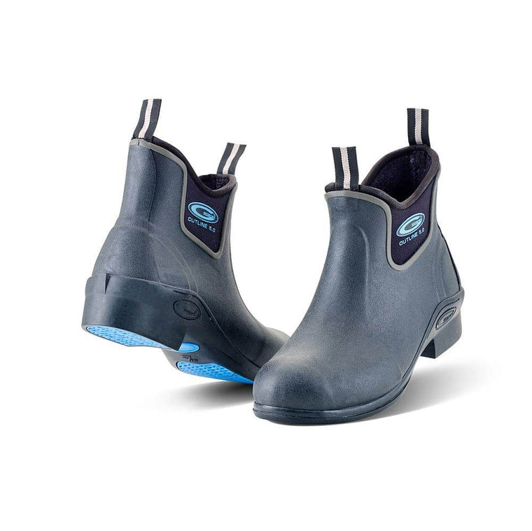Grubs Outline 5.0 Rubber Riding Muck Boot Thermal Lined Neoprene Rubber Black