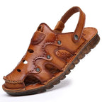 Mens Leather Open Toe Sandals
