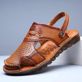 Mens Leather Open Toe Sandals