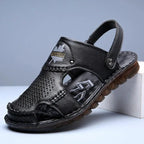 Mens Leather Open Toe Sandals