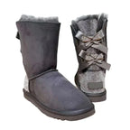 Womens Sparkle Bow Winter Boots