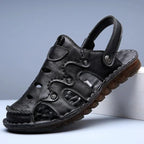 Mens Leather Open Toe Sandals