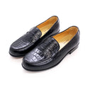 Mens Plaid Pattern Leather Loafers