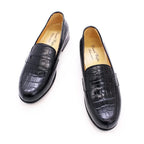Mens Plaid Pattern Leather Loafers