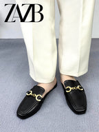 Womens Pearl Accent Square Toe Flats