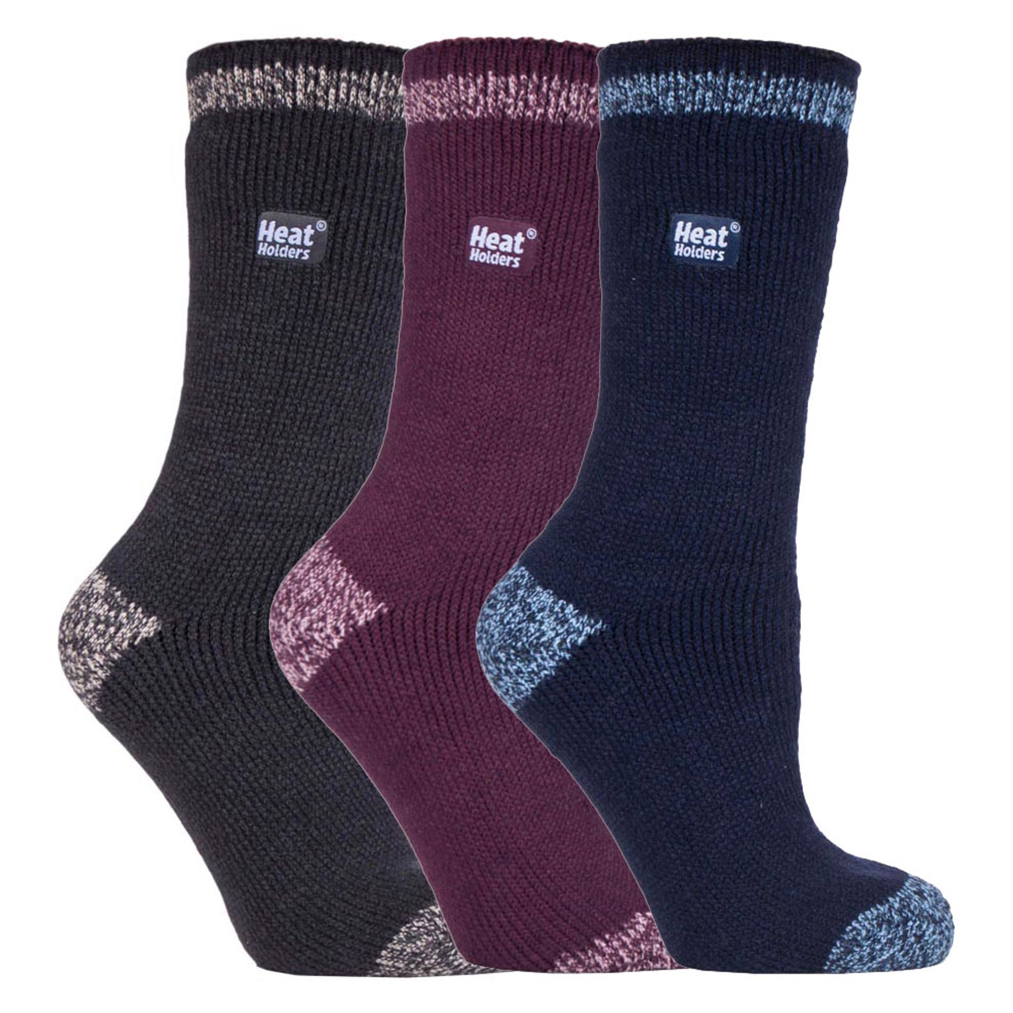 Sock Snob Set of 3 Insulated Thermal Womens Socks for Ultimate Cold Weather Comfort