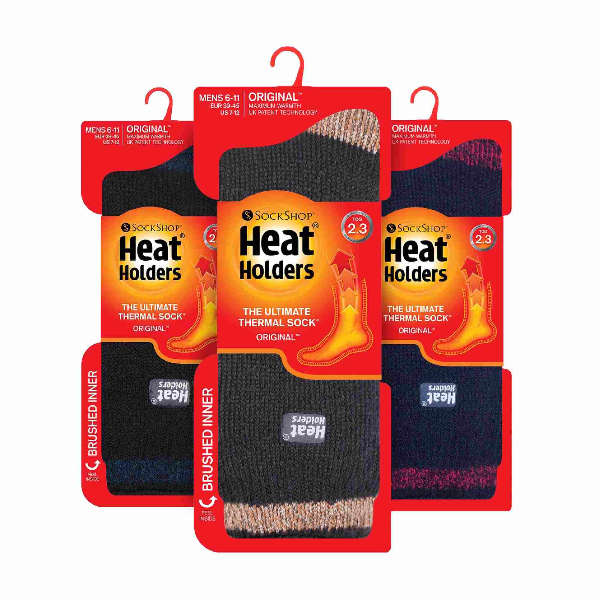 Heat Holders 3 Pack Mens Insulated Thermal Socks for Winter