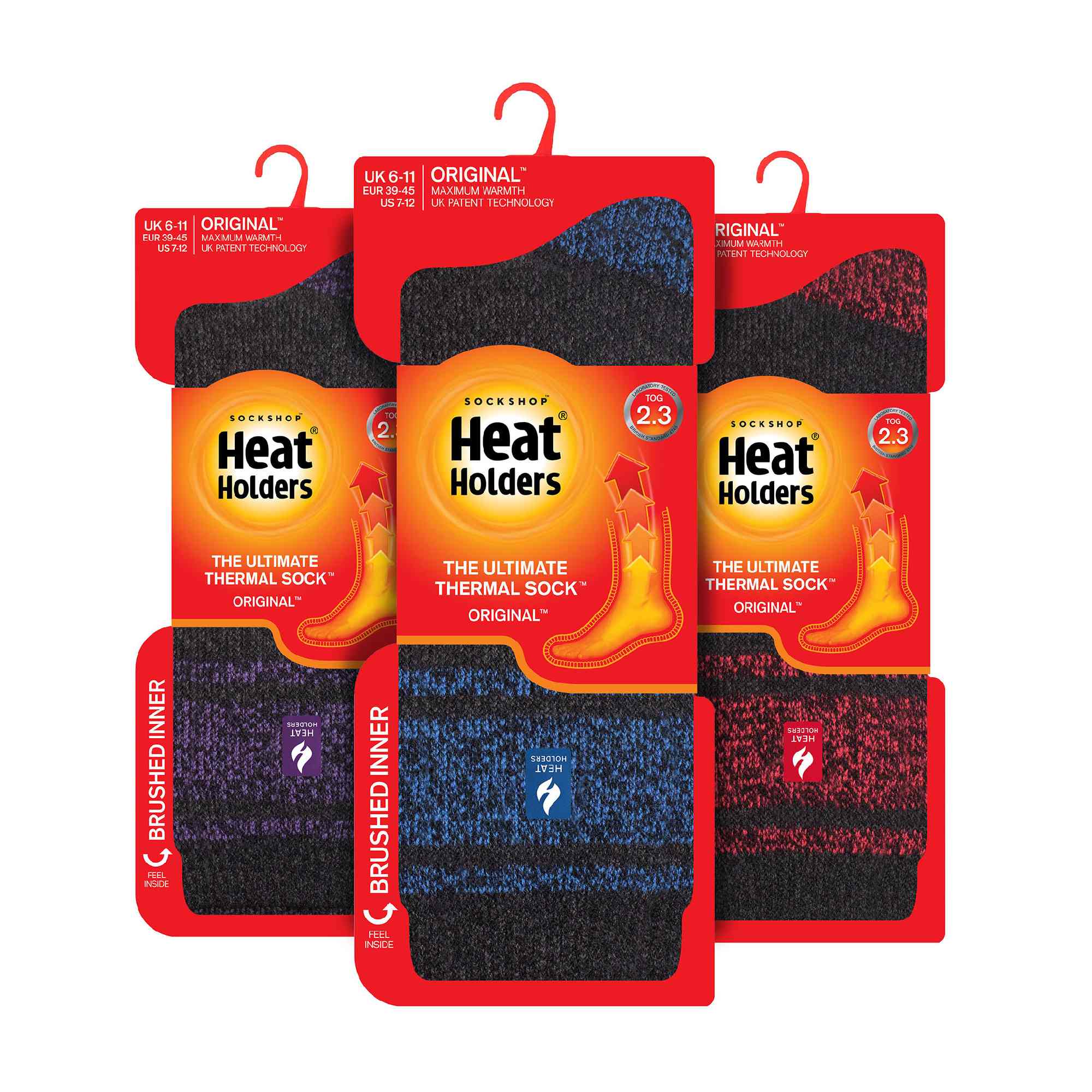 Heat Holders 3 Pack Mens Insulated Thermal Socks for Winter
