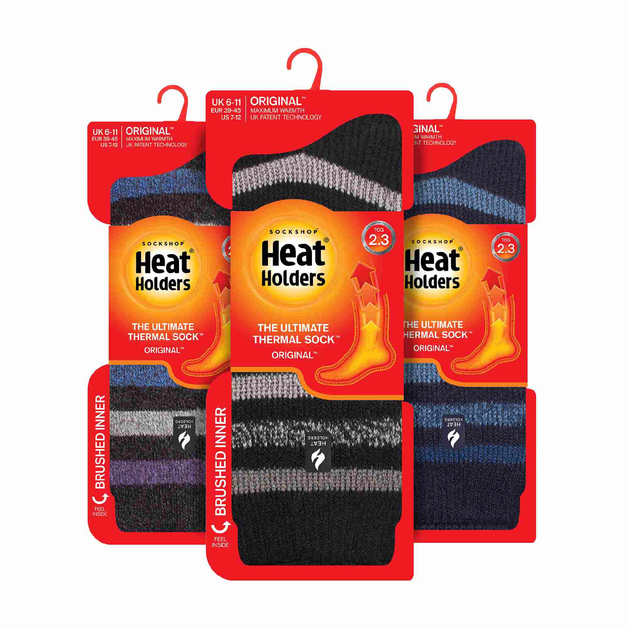 Heat Holders 3 Pack Mens Insulated Thermal Socks for Winter