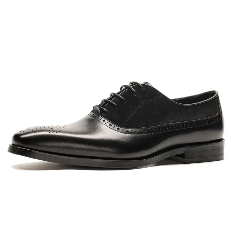 Mens Breathable Genuine Leather Oxford Shoes