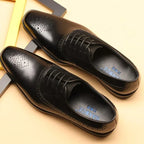 Mens Breathable Genuine Leather Oxford Shoes