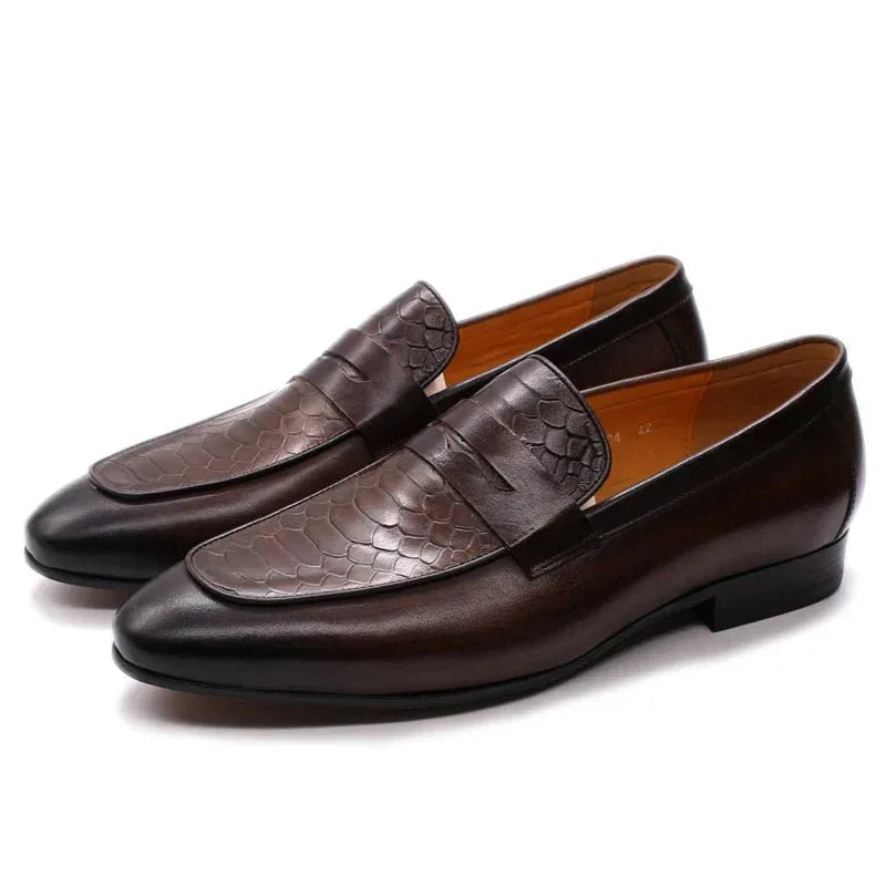 Mens Genuine Cow Leather Loafers