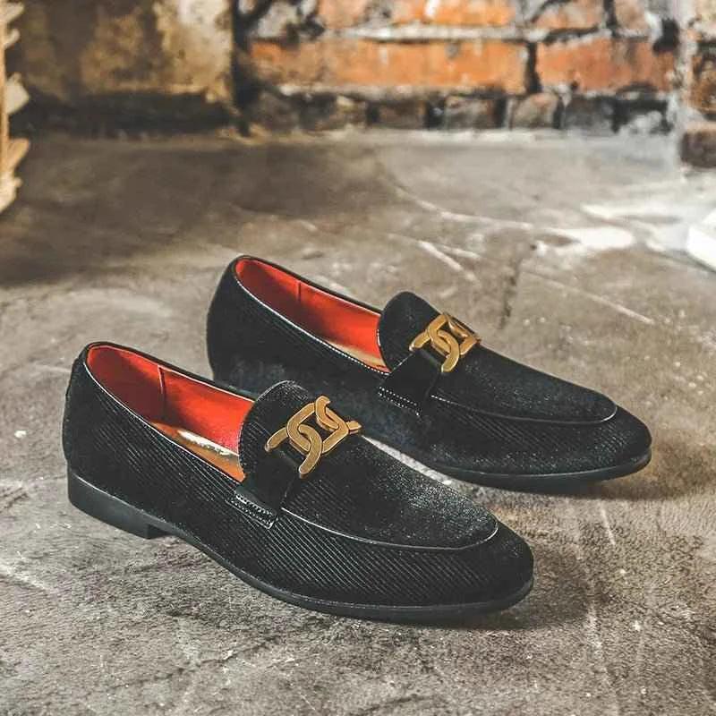 Mens Corduroy Slip On Loafers Sizes 38-48
