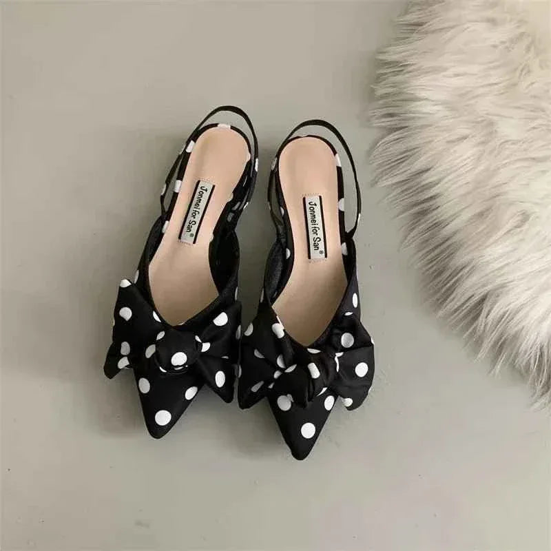 Womens Bow Detail Flat Shoes