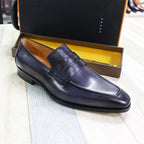 Mens Premium Leather Slip On Loafers
