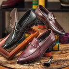 Mens Genuine Leather Dress Loafers