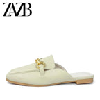 Womens Pearl Accent Square Toe Flats