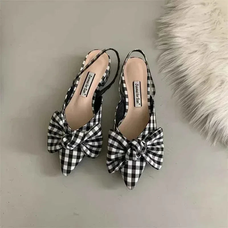 Womens Bow Detail Flat Shoes