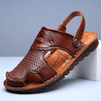 Mens Leather Open Toe Sandals