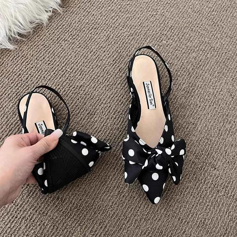 Womens Bow Detail Flat Shoes