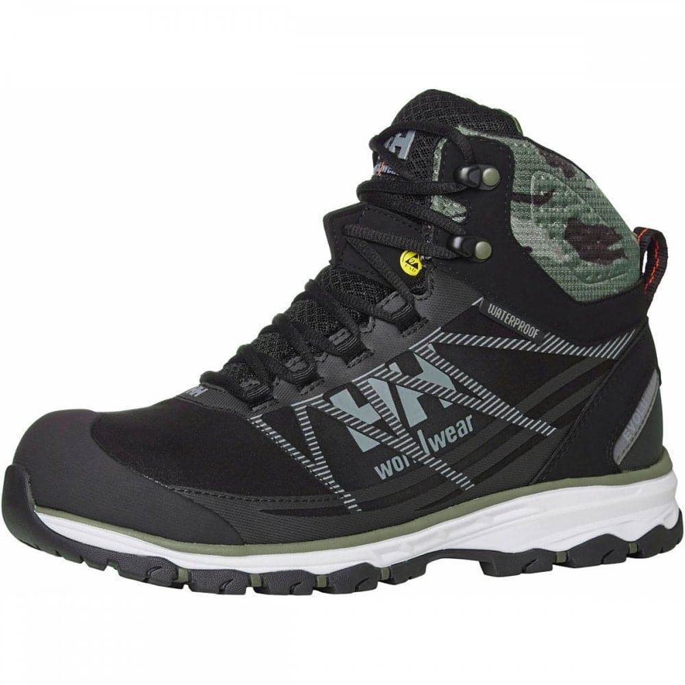 Helly Hansen 78262 Chelsea Evolution Waterproof Aluminum-Toe Safety Boots Black / Orange / Camo