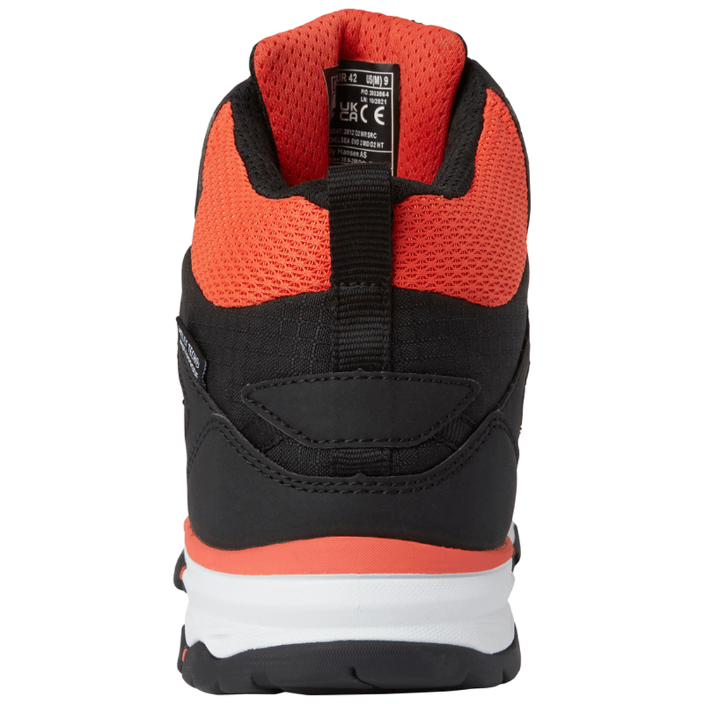Helly Hansen 78389 Chelsea Evolution 2.0 Mid-Cut O2 HT - Soft Toe Shoes Safety Hiker Boots Black / Orange