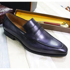 Mens Premium Leather Slip On Loafers