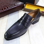 Mens Premium Leather Slip On Loafers