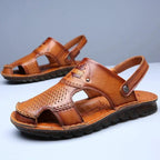 Mens Leather Open Toe Sandals
