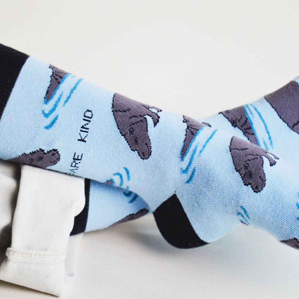 Bare Kind Save the Hippos Bamboo Socks