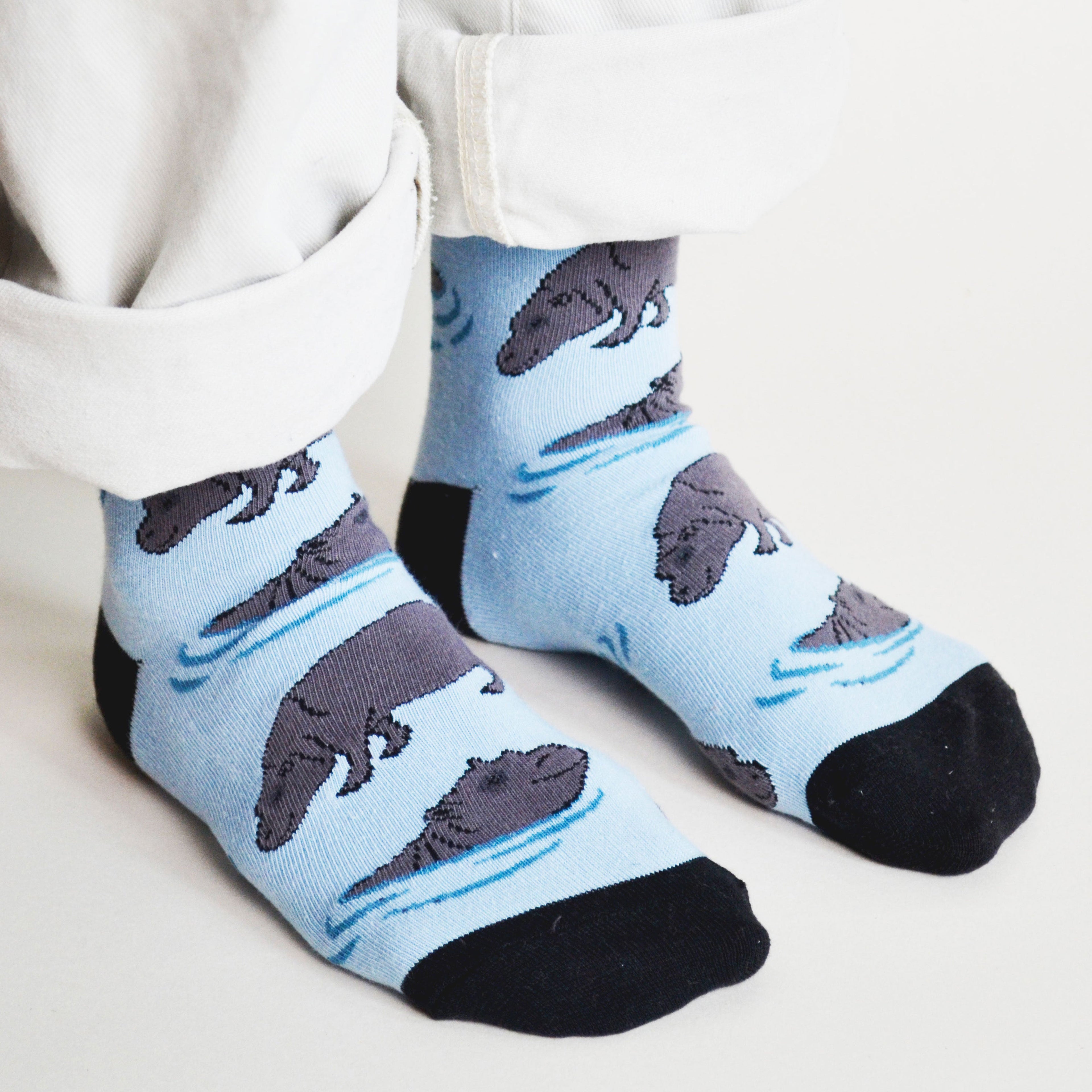Bare Kind Save the Hippos Bamboo Socks
